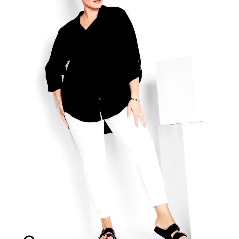 Avenue White Skinny Jeans - Ankle Length